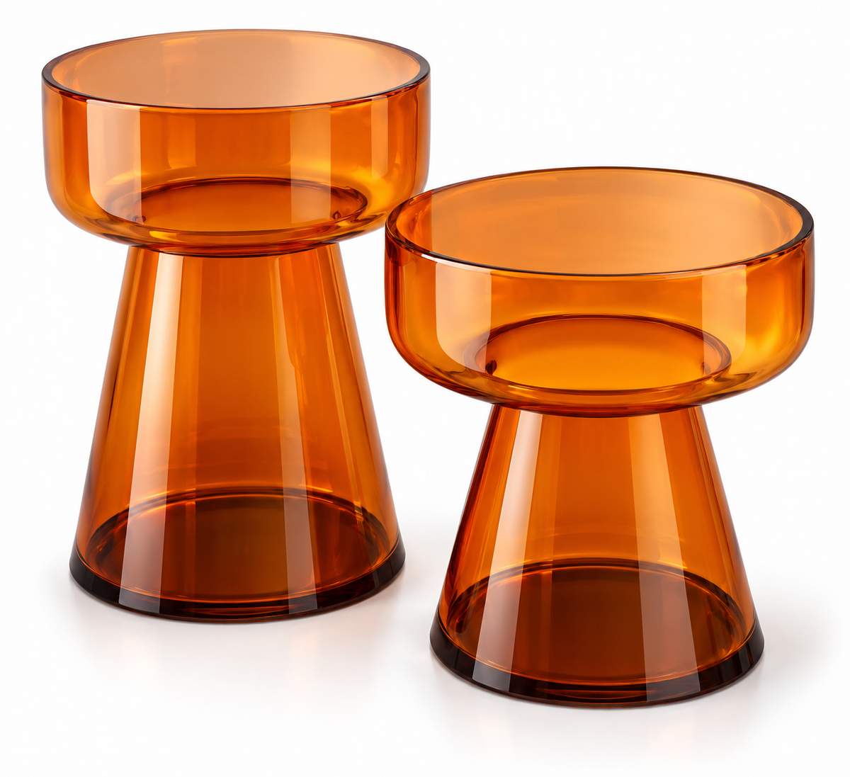 Amber Glow Sculptural Side Tables