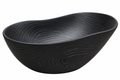 Black Sculptural Wave Bowl