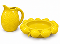 Yellow Bubble Rim Decorative Bowl – Set of Two