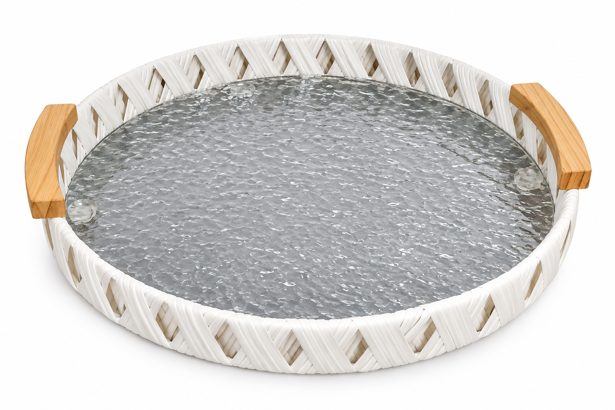 Luna Woven Glass Serving Tray