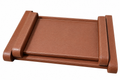 Brown Leather-Look Serving Tray Set