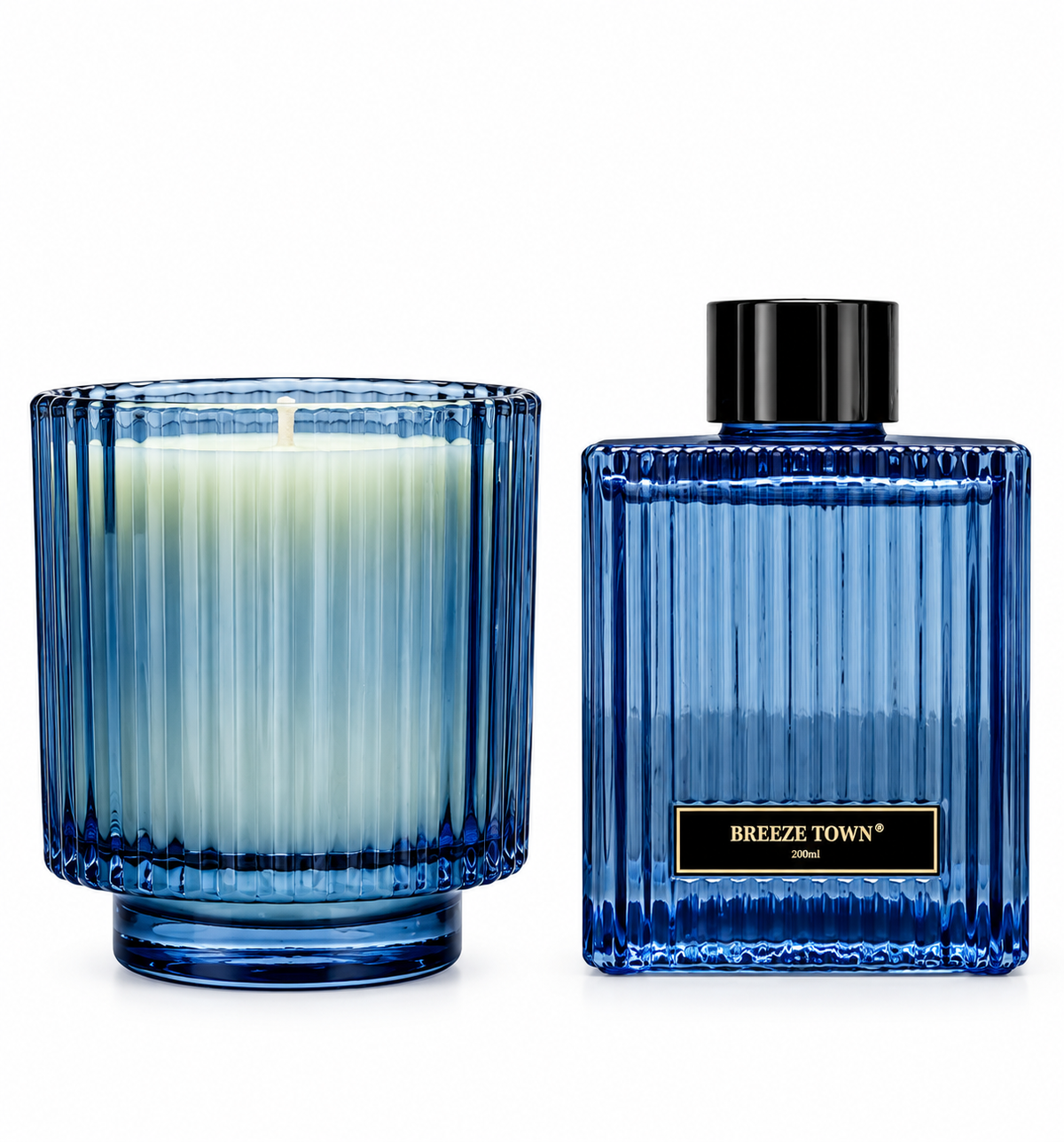 BREEZE TOWN® Blue Glass Fragrance Set