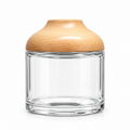 Natural Glass Jar with Wooden Lid