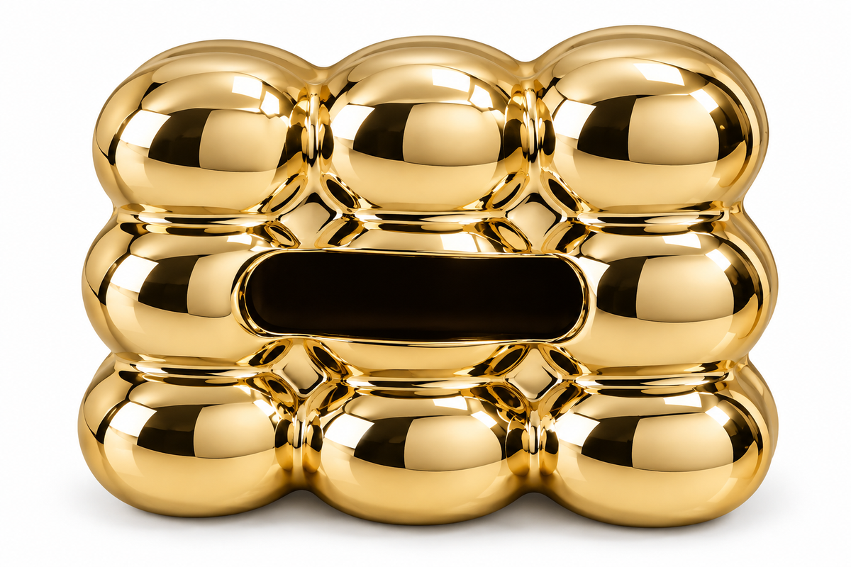 Gold Bubble Tissue Box
