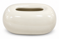 Glossy Ivory Pebble Tissue Box