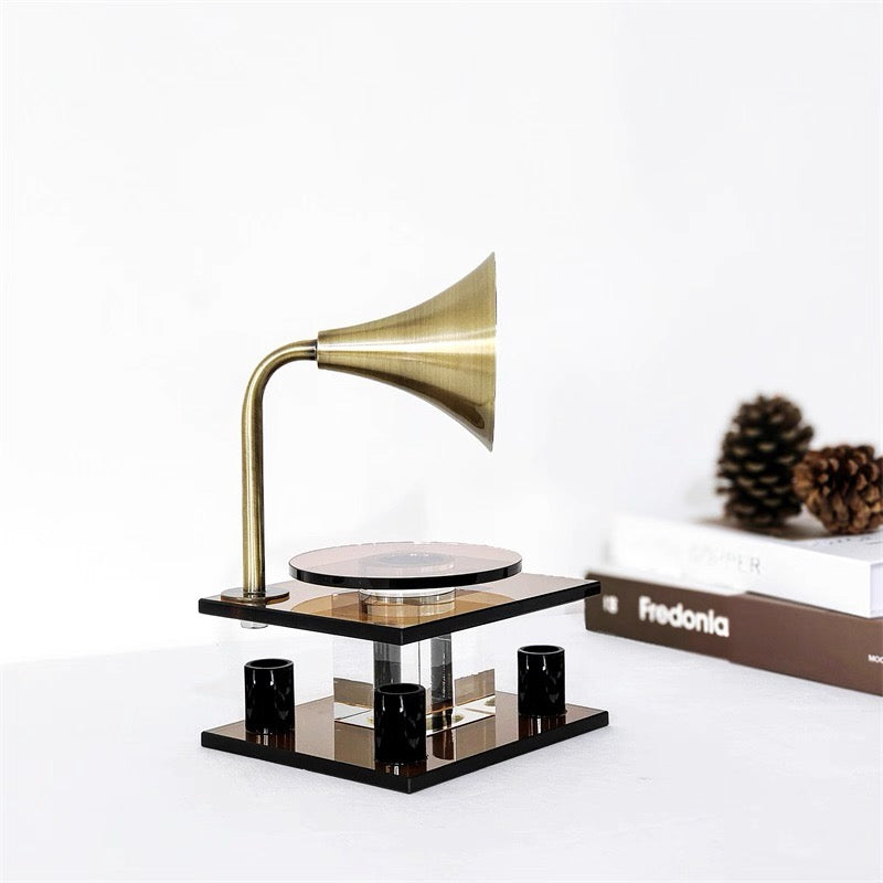 Gramophone glass decoration