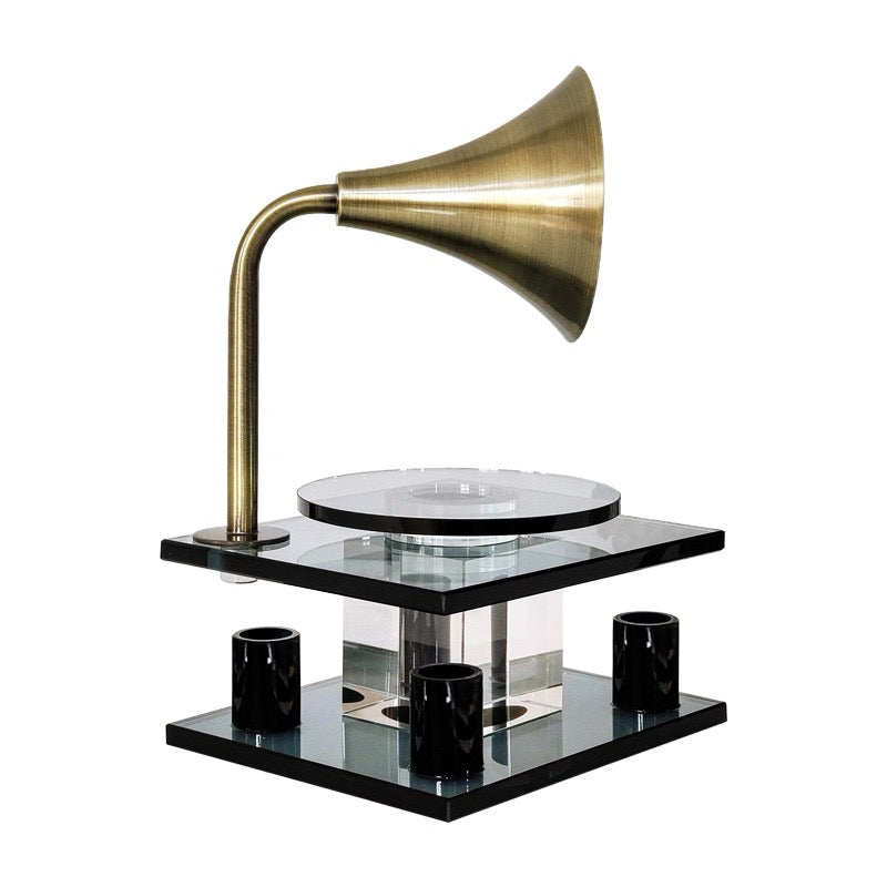 Gramophone glass decoration