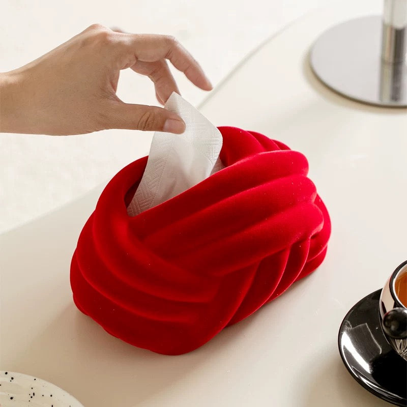 Velvet tissue holder