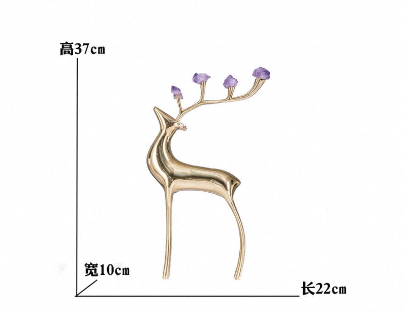 Gold crystal deer set