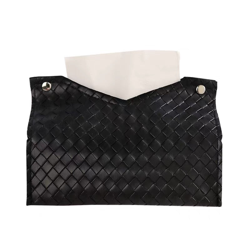 Leather tissue box
