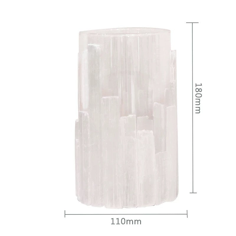 Marble and glass vase