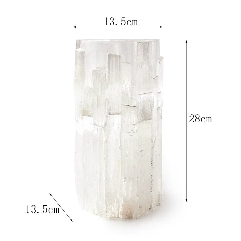 Marble and glass vase