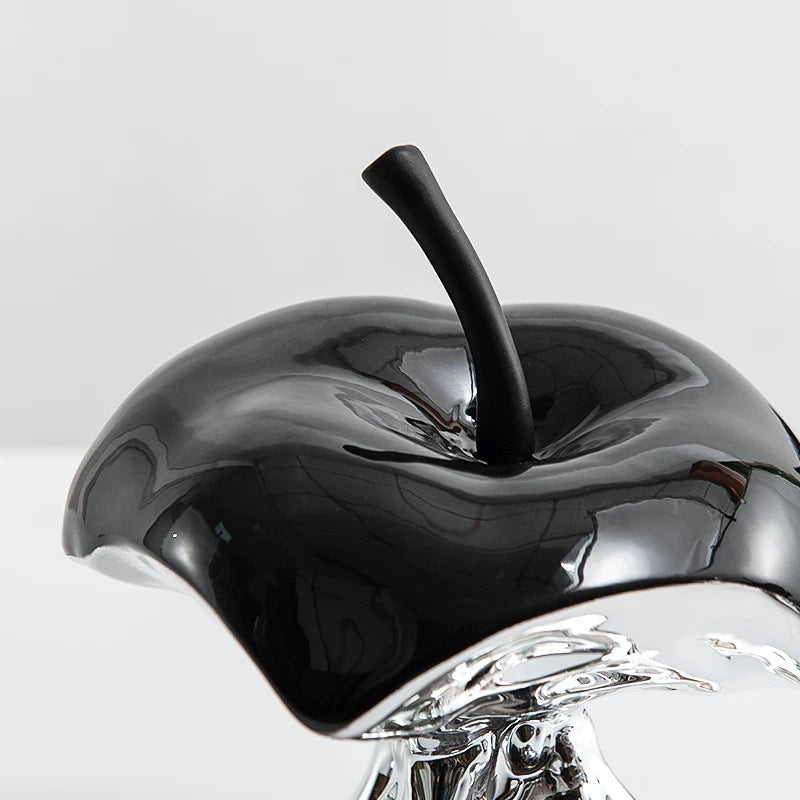 Black and silver apple decore