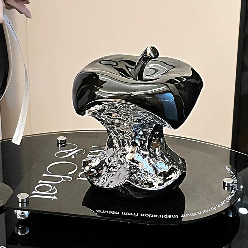 Black and silver apple decore