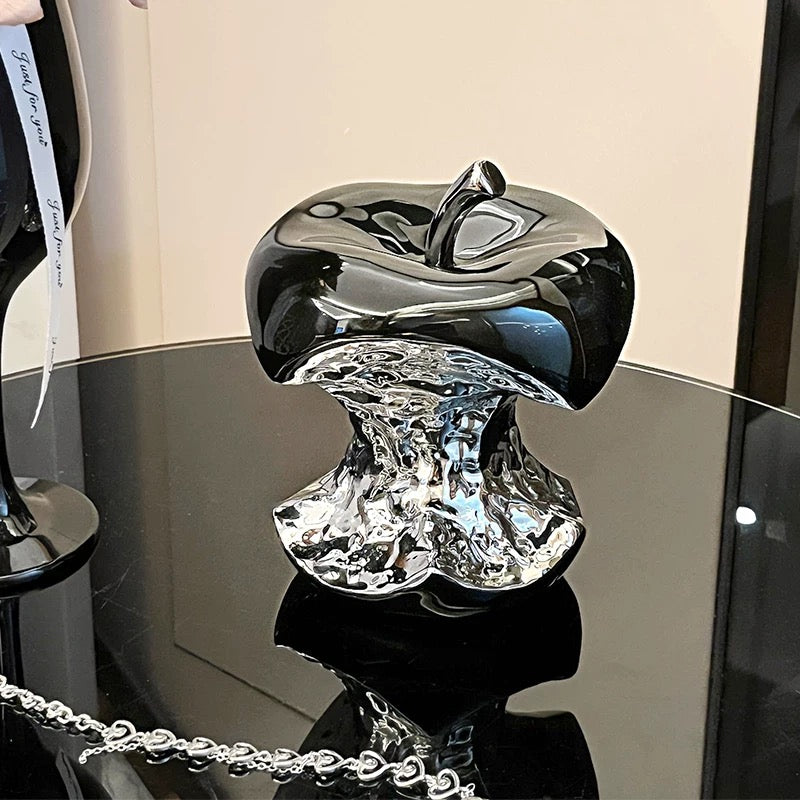 Black and silver apple decore