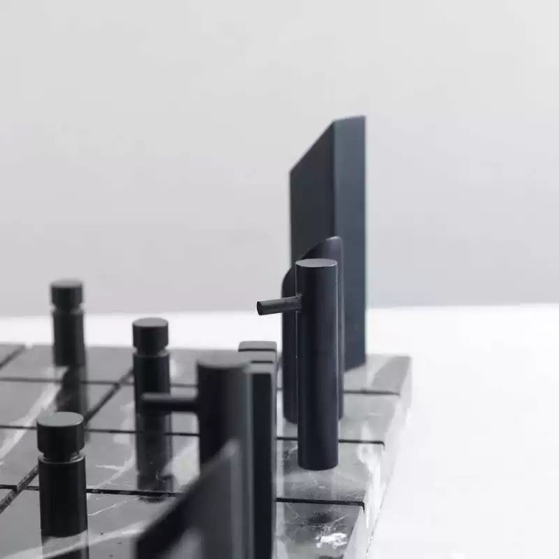 Chess metal and marble