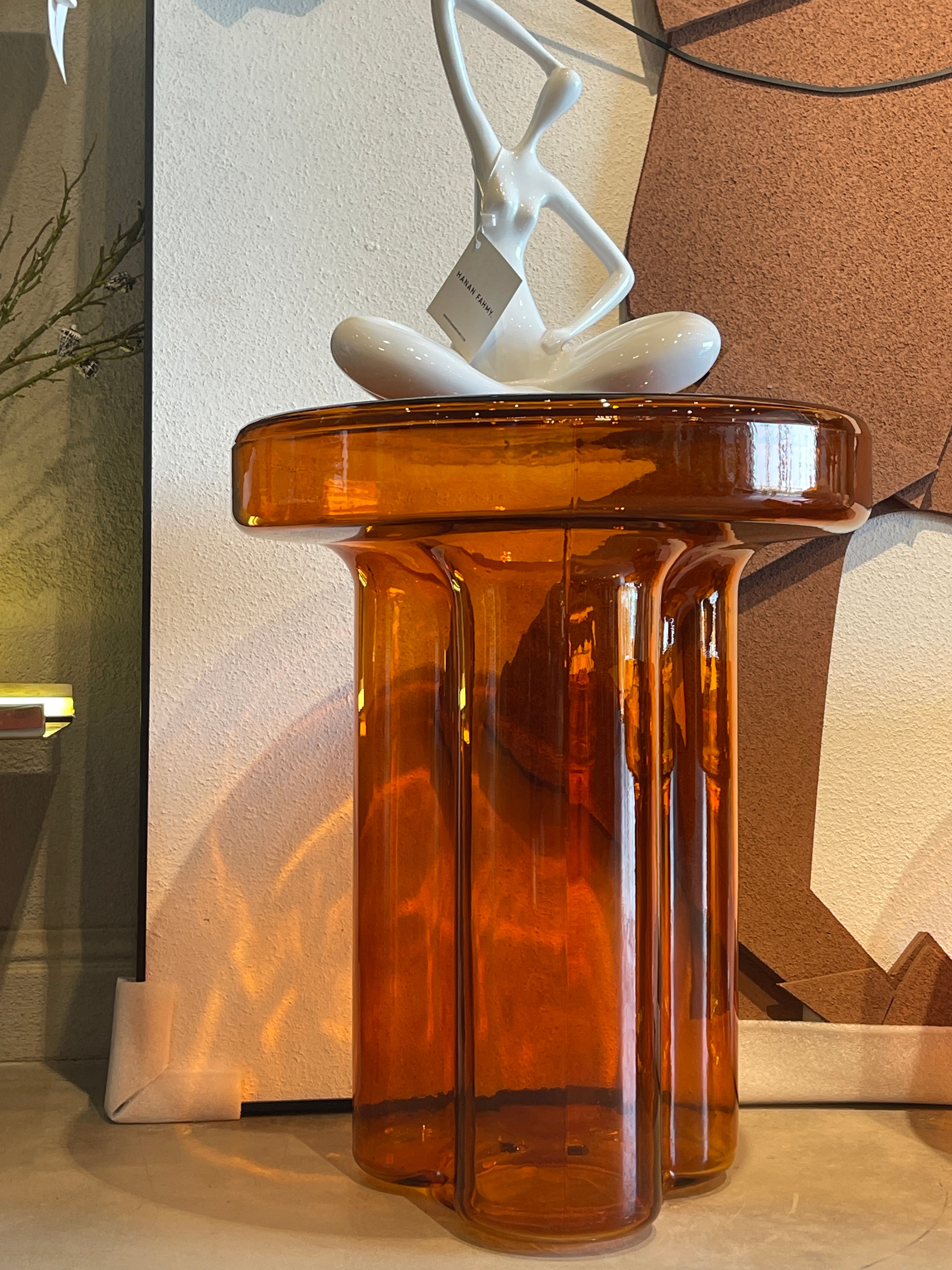 Glass side table
