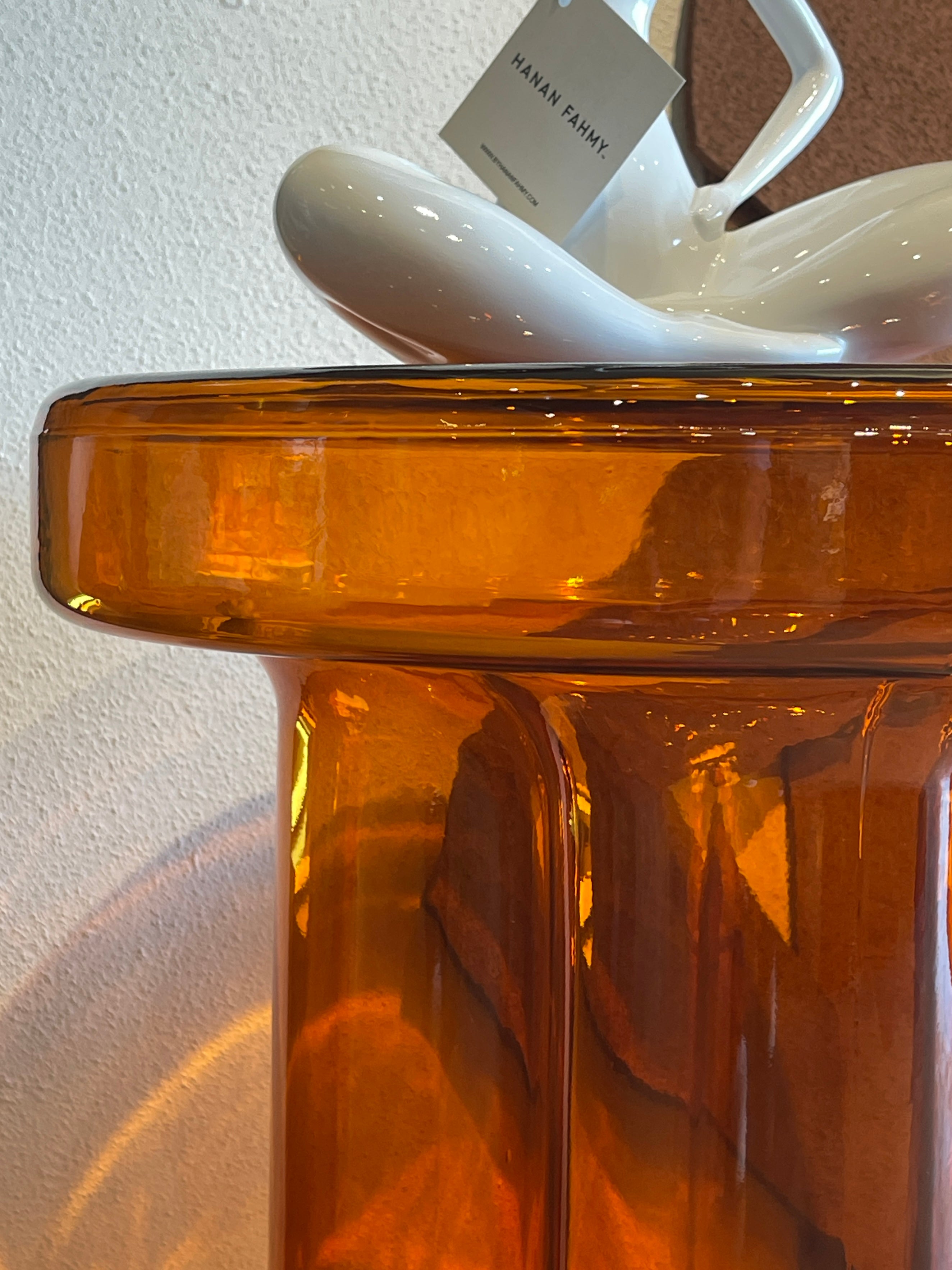Glass side table