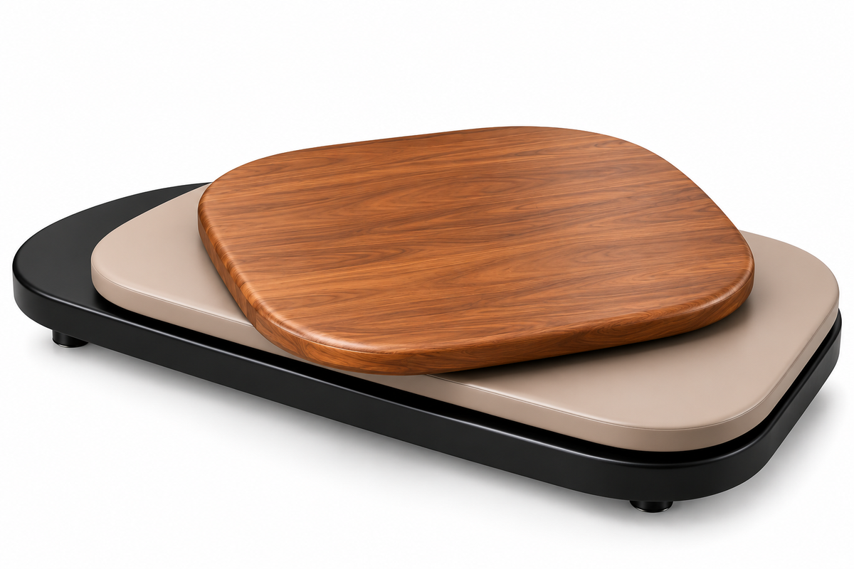 Luna Layered Walnut Coffee Table