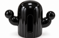 Glossy Black Cactus Sculpture