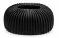 Ribbed Black Sculptural Bowl