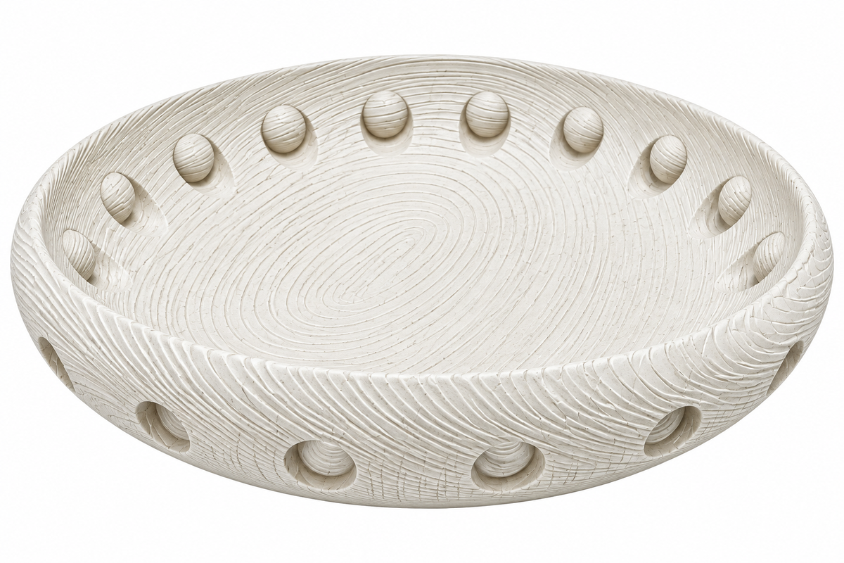 White Textured Perforated Bowl