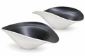Black & White Sculptural Bowls – Set of Two