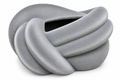 Sculptural Grey Wave Tissue Box