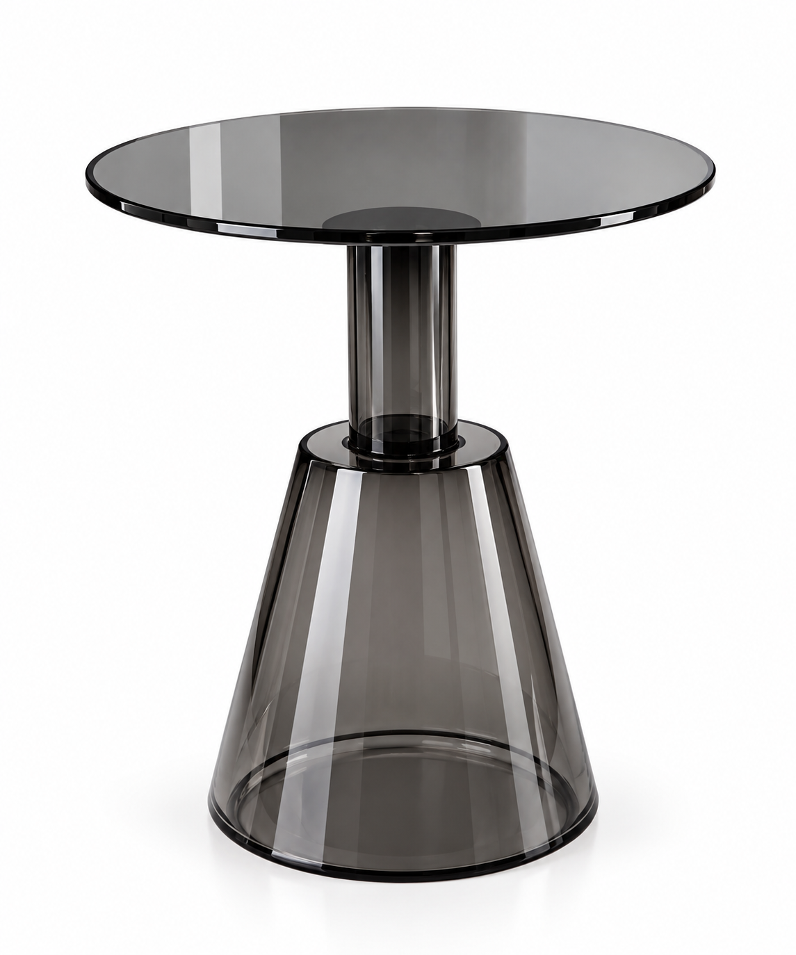 Noir Halo Smoked Glass Side Table