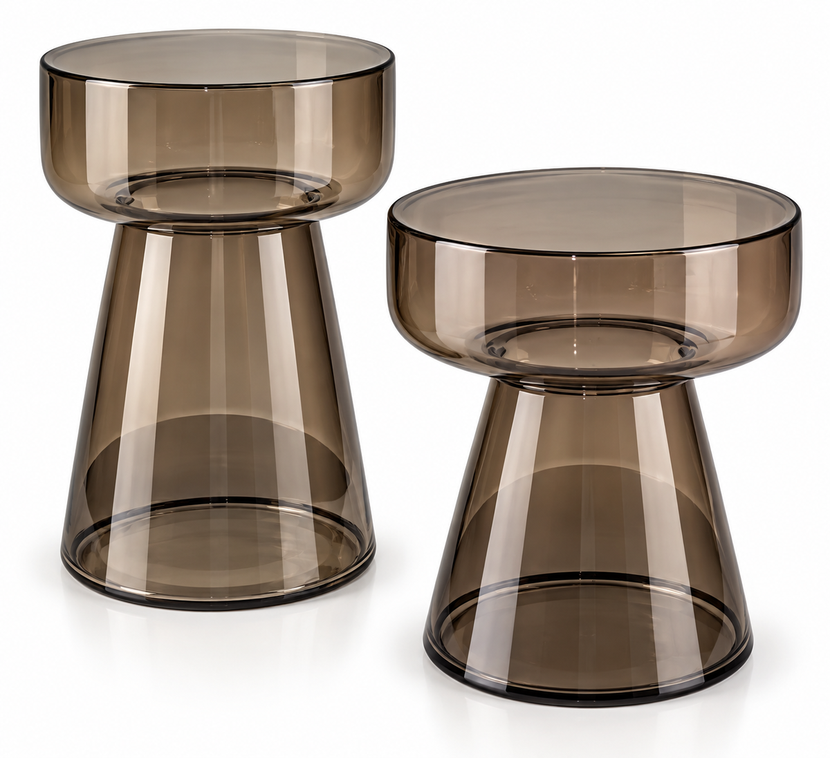Smoked Bronze Duo Side Tables