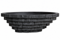 Black Textured Tiered Bowl