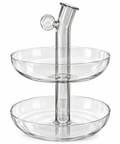 Clear Glass Two-Tier Vase Bowl